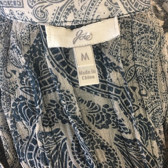 Paisley Print  Boho Tunic By Joie - Picture 8 of 8